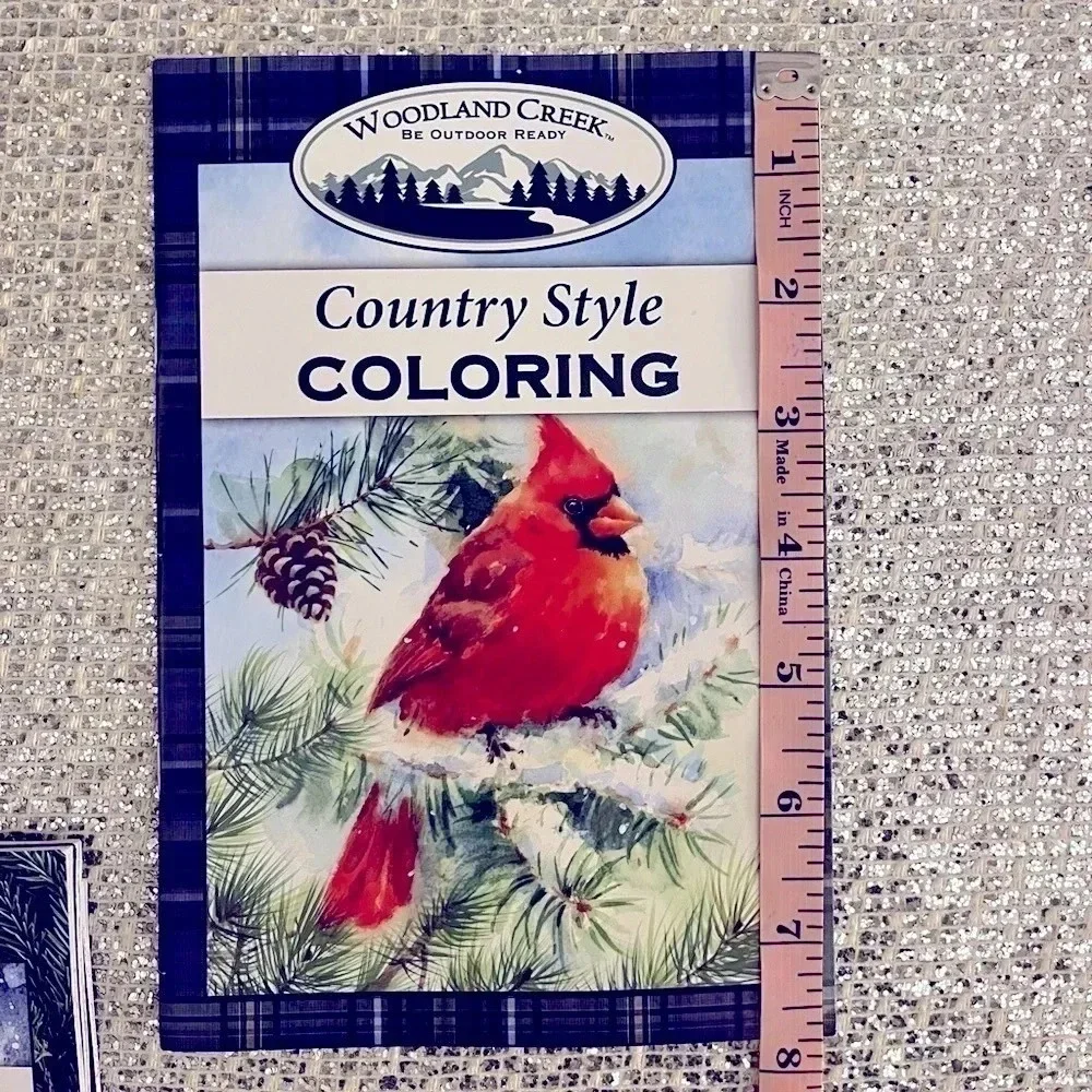 Woodland Creek Country Style Coloring Books Set of 4 Nature Wildlife New Seasons